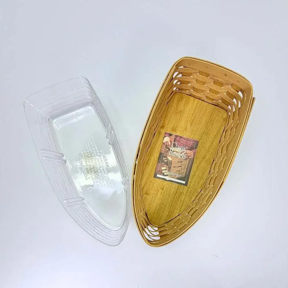 2002 Longaberger Row Your Boat Basket with Plastic Protector
